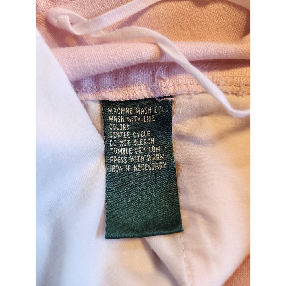 Lauren Ralph Lauren Blush Pink Linen Blend Pants 8 Straight Leg Trousers Resort - Picture 4 of 7